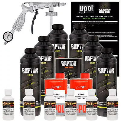 U-POL Raptor Tintable Bright White Spray-On Truck Bed Liner Spray Gun 6 Liters • $329.99