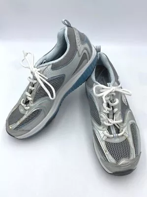 Skechers Shape Ups 9.5 XF Accelerators Walking Toning Shoes Silver Blue READ • $19.99