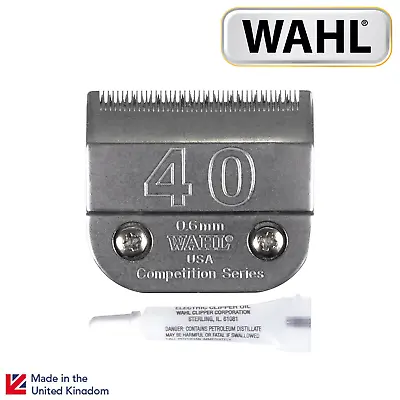 Wahl Blade Set Animal .6mm #40 Competition Blade Stainless Steel 2352-116 • £28.99
