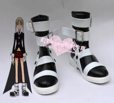 IN STOCK Soul Eater Scythe Meister Maka Albarn Halloween Cosplay Shoes Boots • $44.53