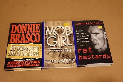 Lot 3 Mafia/Mob Biography Books : Donnie Brasco Mob Girl Rat Bastards • $13.99