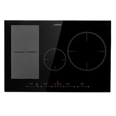 Induction Hob 77 Cm 4 Ring Electric Induction Range Cooker Black Glass Ceramic • £509.99