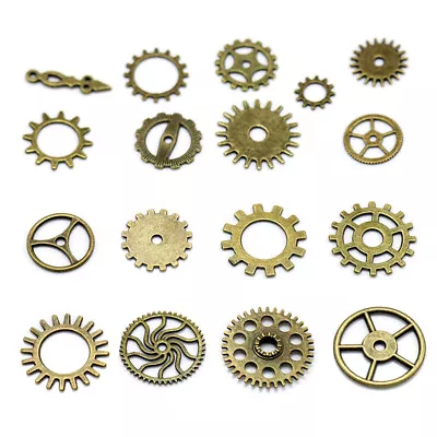  17pcs Assorted Vintage Style Alloy Steampunk Gears Charms Pendant Clock Watch • $8.45