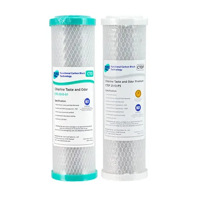 Replacement Water Filter Cartridges Dual Coconut Carbon Block Filter 4-6CTO 4-4 • $50