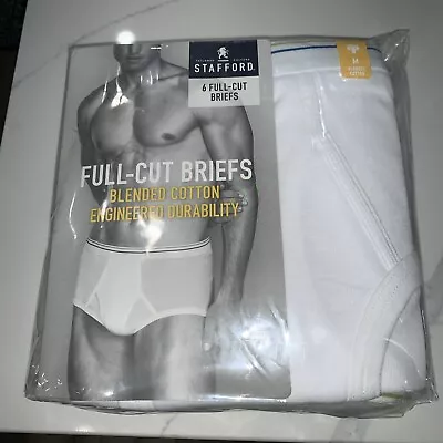 Stafford (Vintage)Full-Cut Briefs-white Cotton -men’s Size M 32-34 New • $20