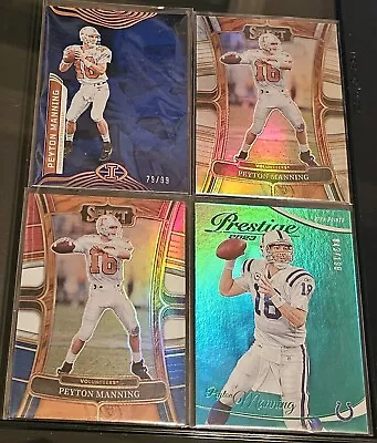 Peyton Manning Blue Refractor Ssp /99 Indianapolis Colts 4 Rainbow Card Lot Mint • $9.99