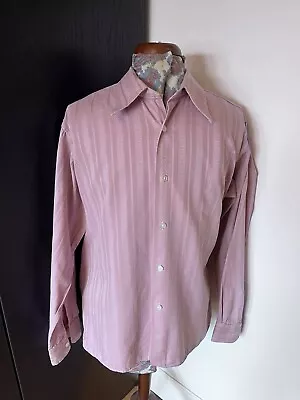 Vintage 1970’s Dagger Collar Shirt  LOUIS PHILIPPE 50” Chest • £15