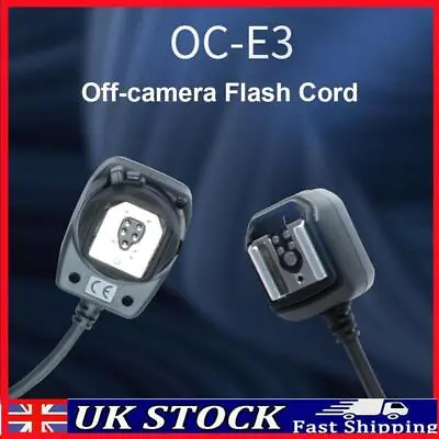 OC-E3 Camera Extension Cord Off-Camera Flash Sync For Canon Nikon Flashlight • £16.19