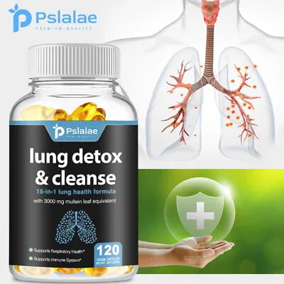 Lung Detox & Cleanse - Lung Support Supplements - With Quercetin Mullein Leaf • £7.48