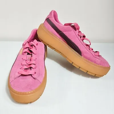 $49.95 • Buy Women's Puma Suede Hot Pink Platform Sneakers Shoes Size US 6