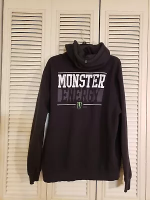 Monster Energy Men's Size XL Black Full Zip Logo Hoodie • $26.99