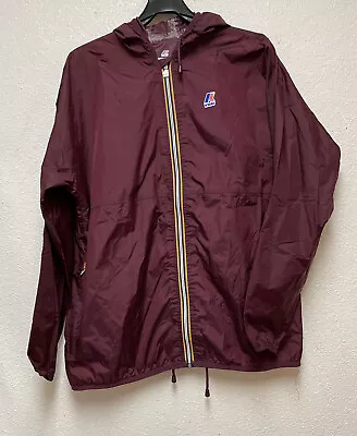 K-WAY Men's Full Zip Jacket Light Windbreaker Wind Breaker Rain Sz 2XL • $65