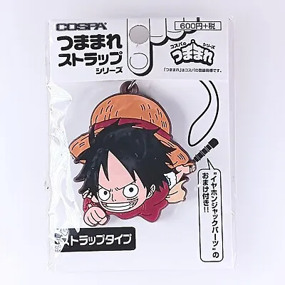 Luffy One Piece Tsumamare Rubber Strap Earphone Jack From Japan F/S • $15.39