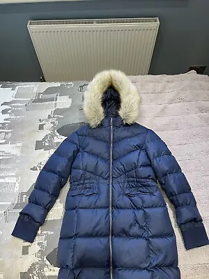 Tommy Hilfiger Girls Blue Down Puffer Coat Age 10 To 12 • £40