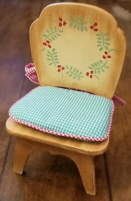 Vintage Muffy Vanderbear Country Chairs New England Christmas Painted Cushion • $19