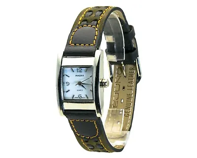 Magna: Women Genuine Antique Look Leather Band Analog Quartz Watch • $10.99