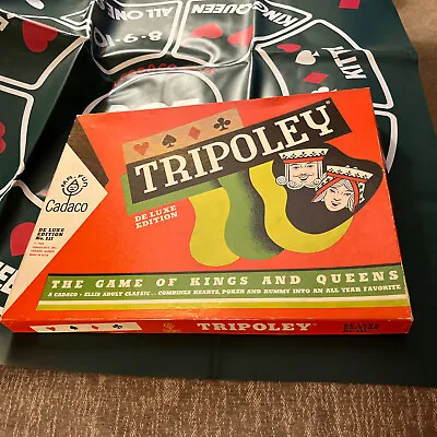 TRIPOLEY MICHIGAN RUMMY ROYAL GAME VINYL MAT SHEET ~ VINTAGE  ~ CADACO No. 111 • $19.99