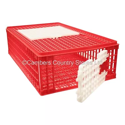 NEW Heavy Duty Plastic Large Poultry & Fowl Transport Box Cage Crate With Doors • £49.99