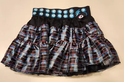 Monster High Frankie Stein Reversible Skirt Plaid & Blue Skull Girls M VGUC • $7.99