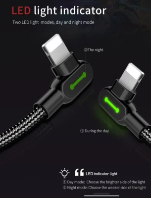 $8.28 • Buy MCDODO Fast USB Cable Heavy Duty Charging Sync Charger Iphone Samsung 90 Degree 
