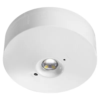 LED Round Emergency Light Ceiling Flush Mount Maintained Non-Maintained 180 Min • £15.99