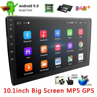 10.1  2DIN Android 9.1 Car Stereo Radio Touch MP5 GPS Navigation BT +2.5D Glass  • $86.30