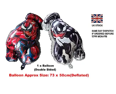 Venom Carnage Double Sided 73cm Foil Balloon Kids Birthday Party Decoration UK • £2.99