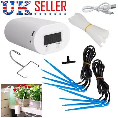 Automatic Micro Drip Irrigation Watering System Kit Plant Garden Greenhouse W • £13.66