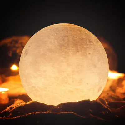 $10.79 • Buy 3D Printing Moon Lamp Moonlight USB LED Night Lunar Light Touch Color Changing