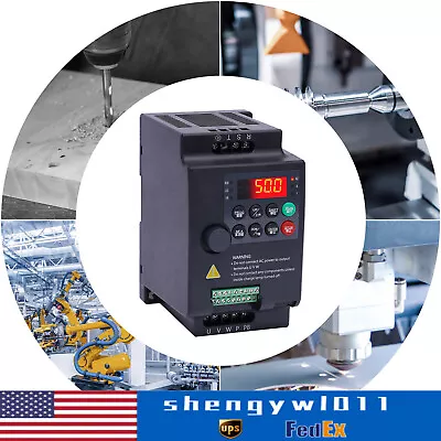 2 HP 3 Phase Motor Variable Frequency Drive VFD Speed Controller 220VAC 1.5KW 7A • $89.30