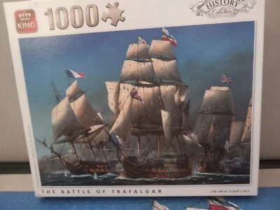 £7.50 • Buy The Battle Of Trafalgar ~ 1000 Piece Jigsaw Puzzle ~ KING ~ History Collection
