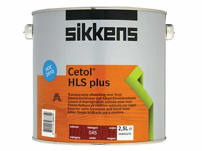 £49.99 • Buy Sikkens Cetol HLS Plus Translucent Woodstain Mahogany 2.5 Litre SIKCHLSPM25