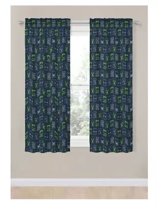 NEW - Minecraft Window Drape Curtain Child's Bedroom Panels Pair 82  X 63  • $19.99