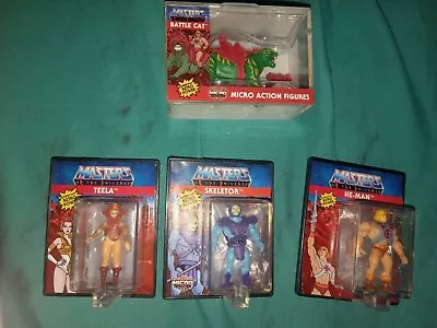 World's Smallest Masters Of The Universe He-man Micro Figure  Lot Of 4 Figures • $20