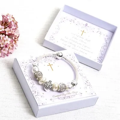 £12 • Buy First Holy Communion Gift Girls Charm Bracelet Religious Childrens Jewellery
