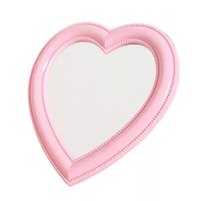 Desk Heart Mirror Wall Mounted Mirror With Bracket Hanging Hole 11 X10.6  Lig... • $20.70