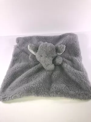 Mud Pie Lovey Elephant Gray Security Blanket Fuzzy & Soft 14  By 14  • $14.99
