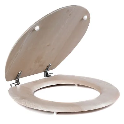 Beldray Toilet Seat WC Bathroom Quick & Easy Install 18 Inch White Oak Finish • £17.99