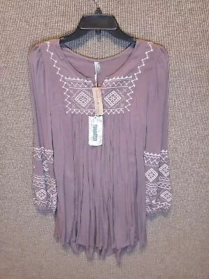 MONORENO Size Small Long Sleeve Tunic Blouse NWT $56 • $16.99