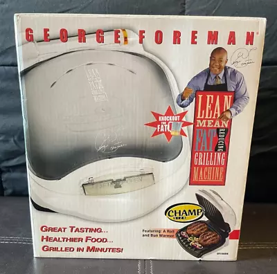 NEW George Foreman Lean Mean Fat Reducing Grilling Machine GR10ABW W/ Bun Warmer • $21.24