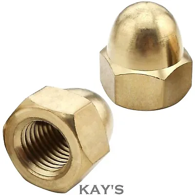 Solid Brass Dome Nuts For Metric Bolts & Screws M4 M5 M6 M8 M10 M12 M16 M20 • £105.95