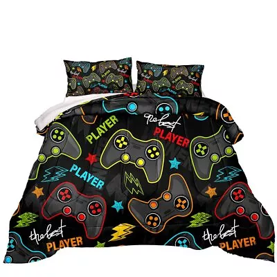 Gaming Comforter For Boys TeenGame Contoller Bedding Set For Boys KidsDown Al... • $65.11