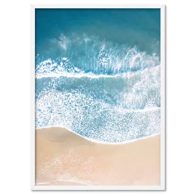 Aerial Ocean Print. Vertical Ocean Wall Art Print. Coastal Home Decor | ESK-06 • $399.95