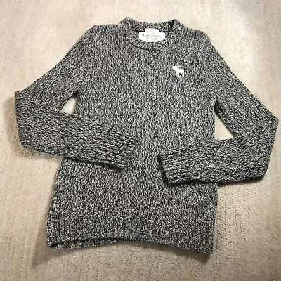 Abercrombie Fitch Sweater Mens Medium Pullover Moose Preppy Gray Wool Blend • $24.44