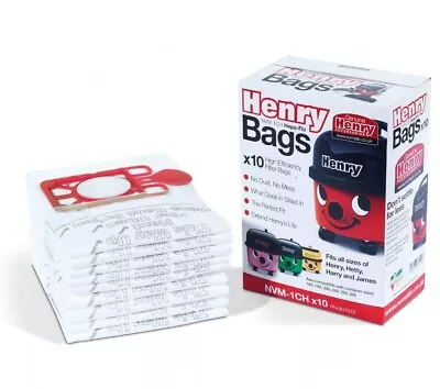 Henry Hoover Bags Hepaflo NVM-1CH 907075 Numatic Hetty James Harry NRV 604015 • £76.99