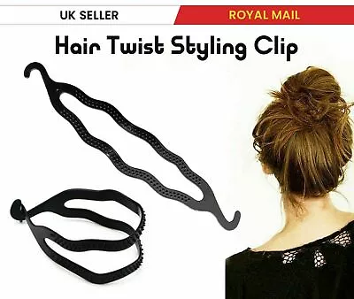 Hair Twist Styling Clip Roller Stick Easy Hair Bun Maker Hair Styling Tool UK • £2.75