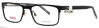 HUGO BOSS HG1005 N7I Matte Black Mens Rectangle Eyeglasses 55-18-145 B:34 • $49.99