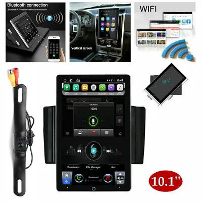 10.1  Rotatable Car Stereo Radio Android 9.1 Double 2DIN GPS Wifi BT + Camera • $183.74