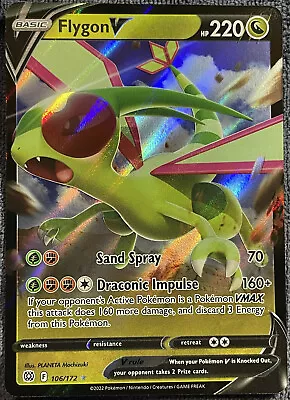 Pokemon TCG - Flygon V Ultra Rare Holo - 106/172 - Brilliant Stars • $1.30