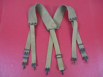 WWI AEF US Army M1903 Mills Canvas Suspenders For Cartridge Belt - NICE - RARE • $369.99